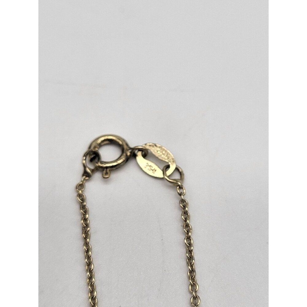 VTG  Ross Simons RSE 925 Gold Plated Diamond Emerald Heart Pendant Necklace - Picture 4 of 11